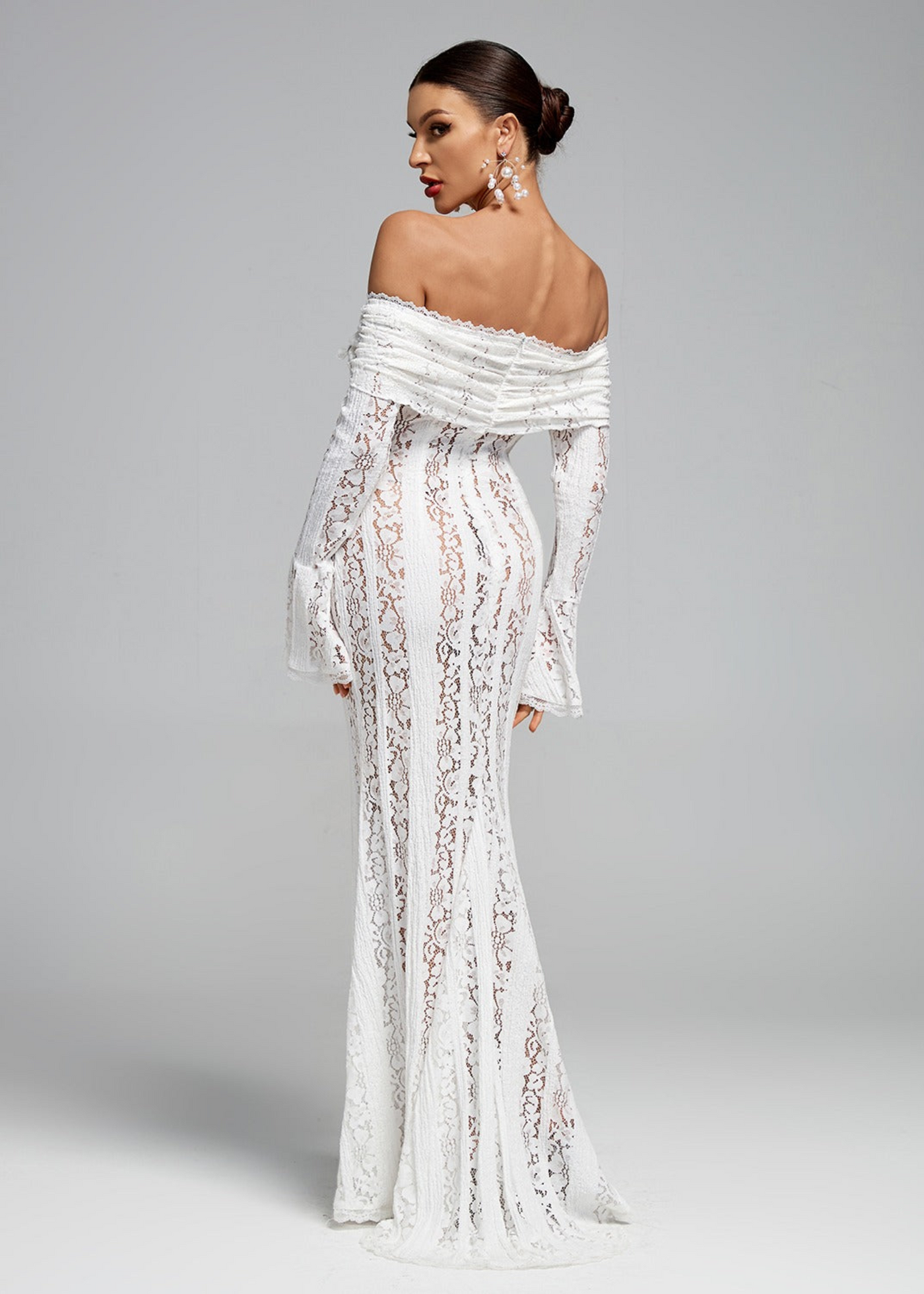 Calista Dress - Lace Off-Shoulder