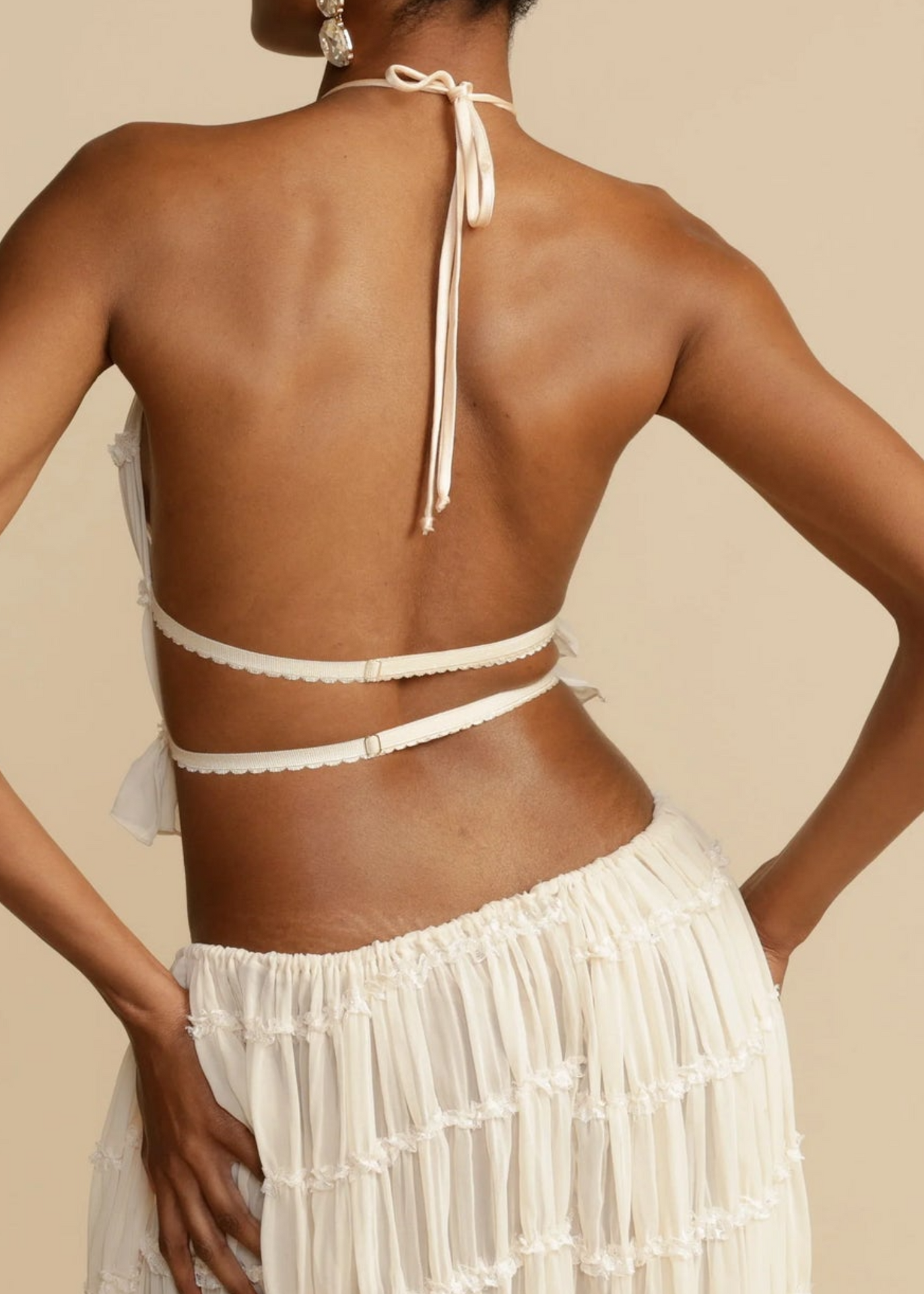 Riviera Set – Sculpted Silhouette & Airy Tulle - Apricot