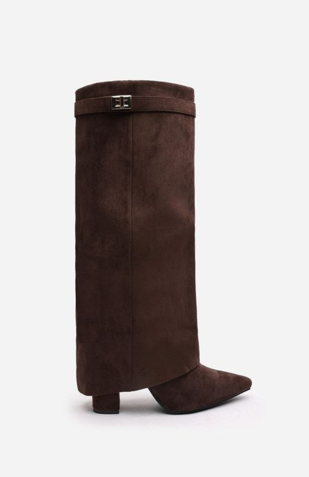 Suede High Boots - Brown