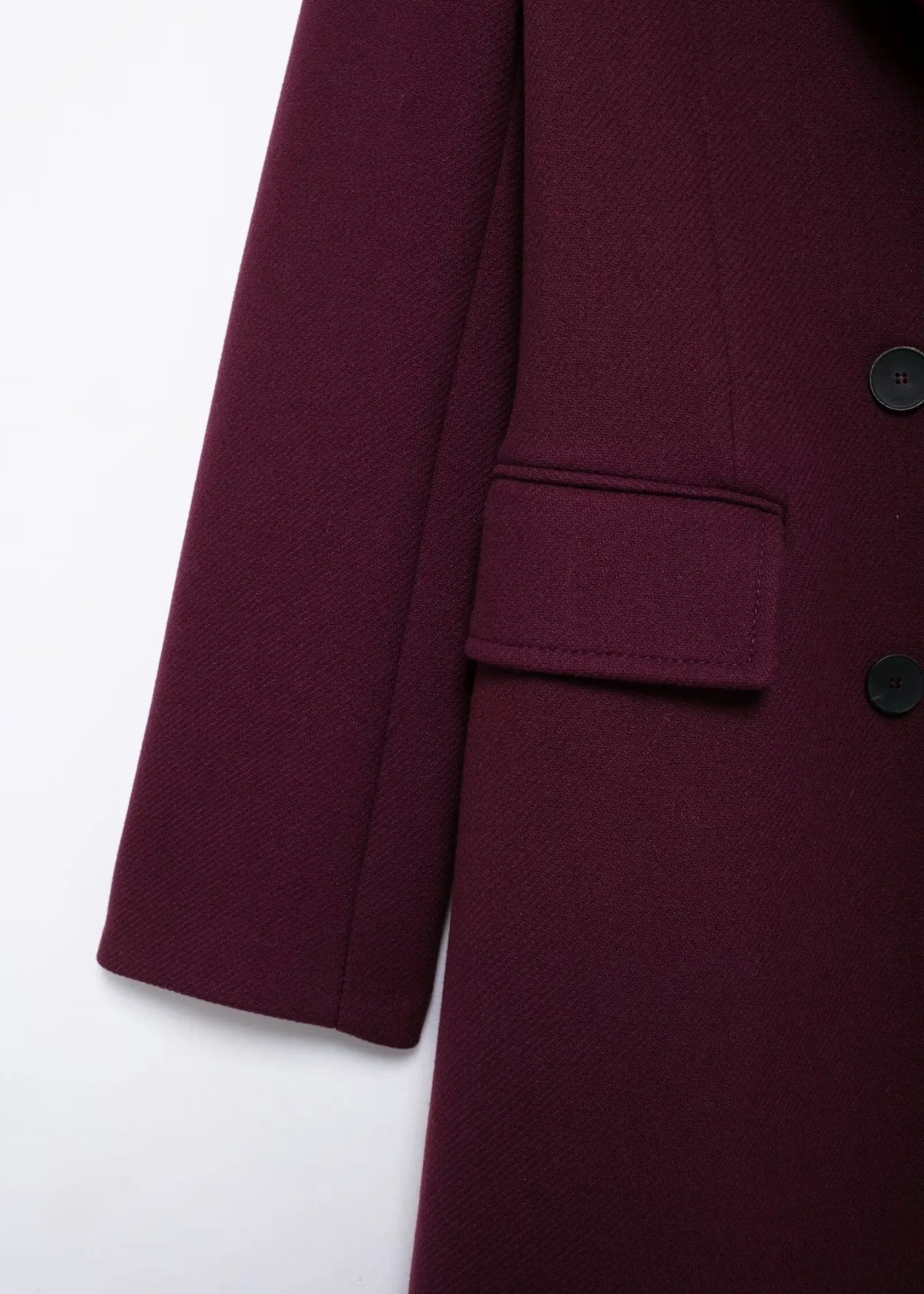 Premium burgundy coat – structured cut