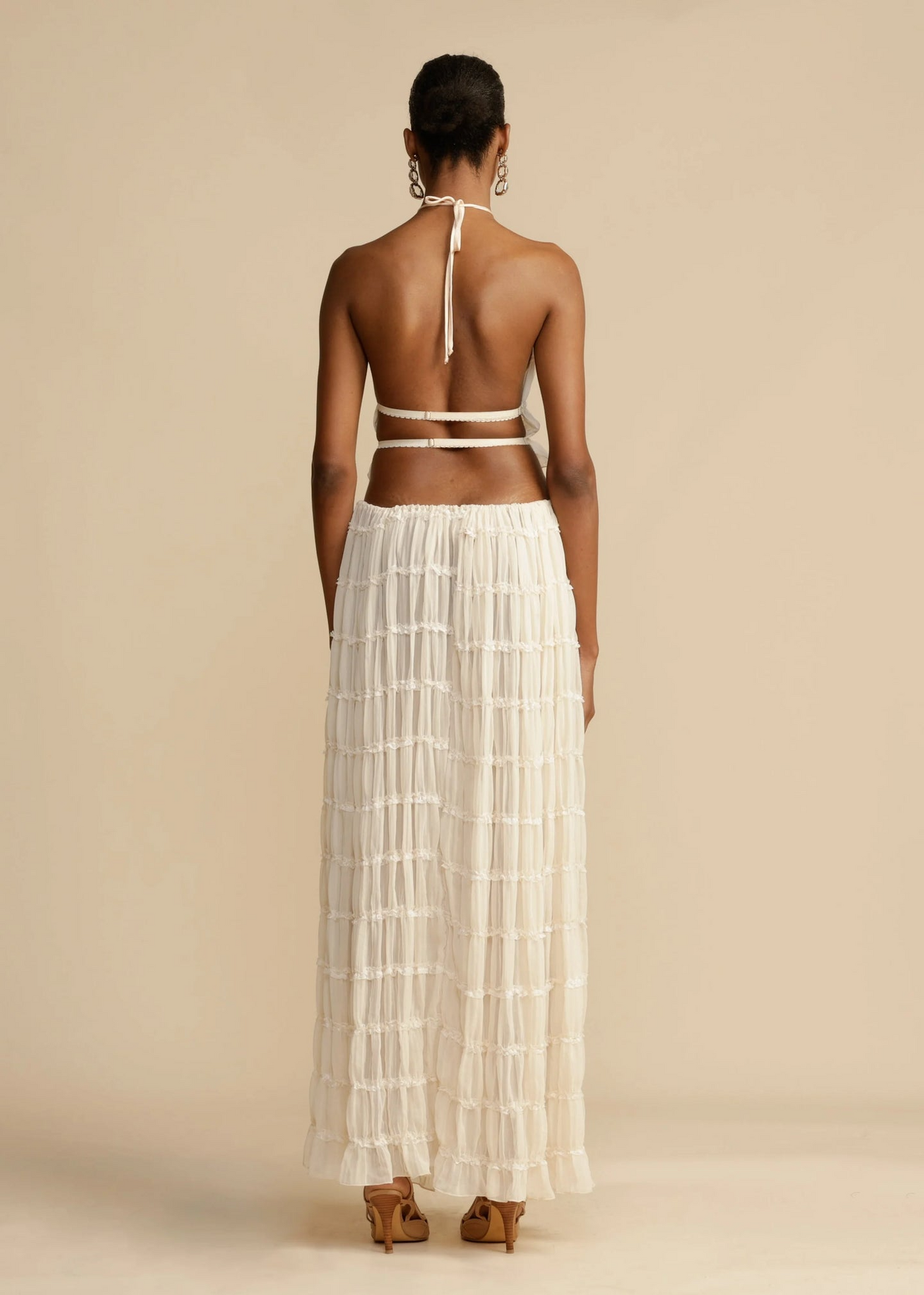 Riviera Set – Sculpted Silhouette & Airy Tulle - Apricot
