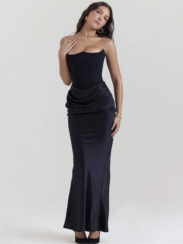 Elysia Dress - Sculpting Elegance in Satin Jersey
