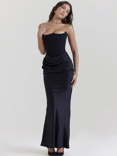 Elysia Dress - Sculpting Elegance in Satin Jersey