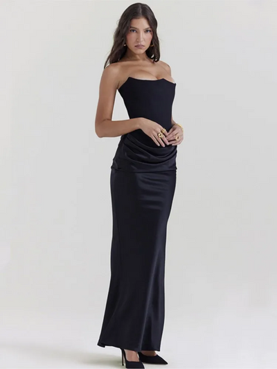 Elysia Dress - Sculpting Elegance in Satin Jersey