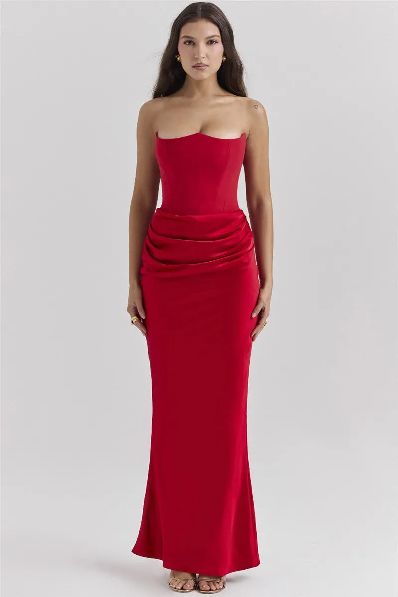 Elysia Dress - Sculpting Elegance in Satin Jersey