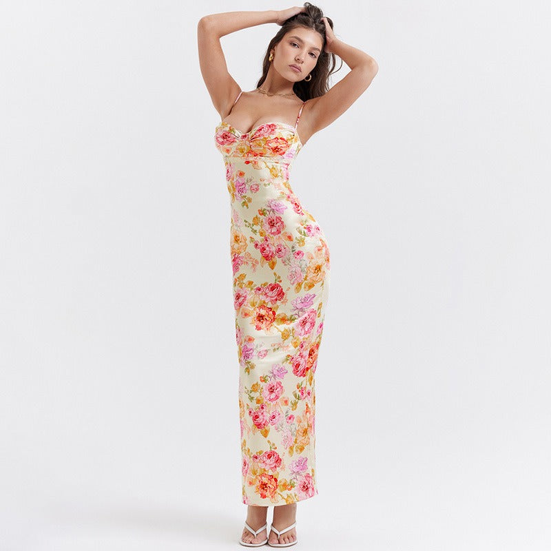 Sabrina Dress – Satin Floral Print