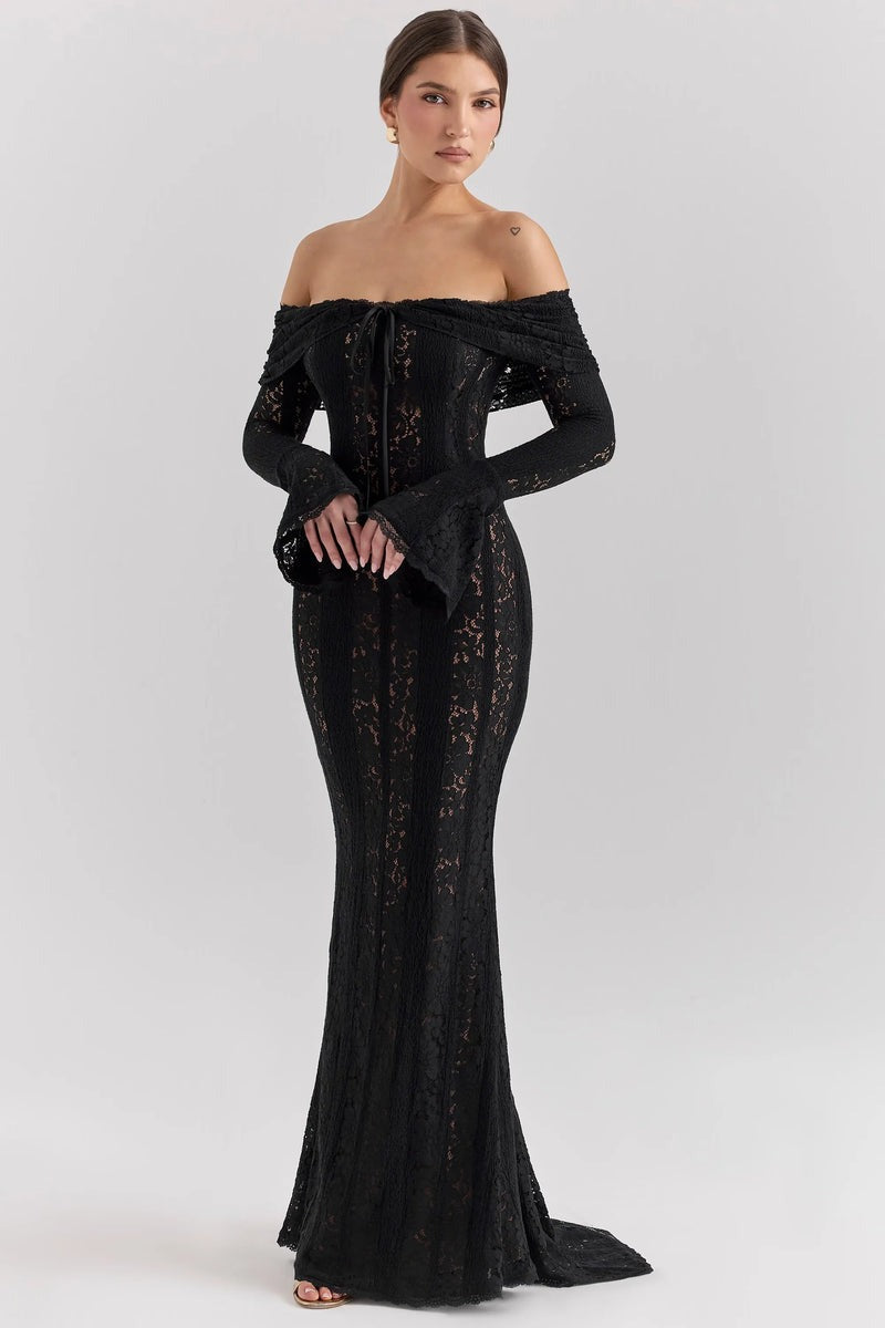 Calista Dress - Lace Off-Shoulder