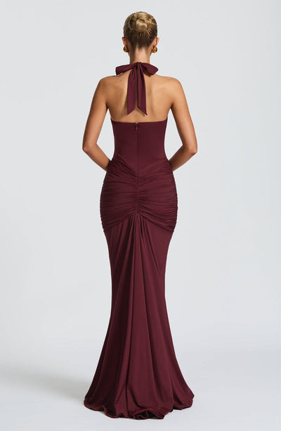 Althéa Long Dress – Royal Bordeaux